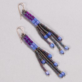 Flair and Square Earrings Ultraviolet